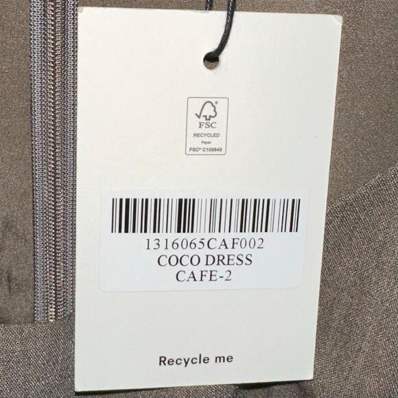 NWT Reformation Coco Pencil Midi Dress in Cafe Size 2 - Picture 5 of 16